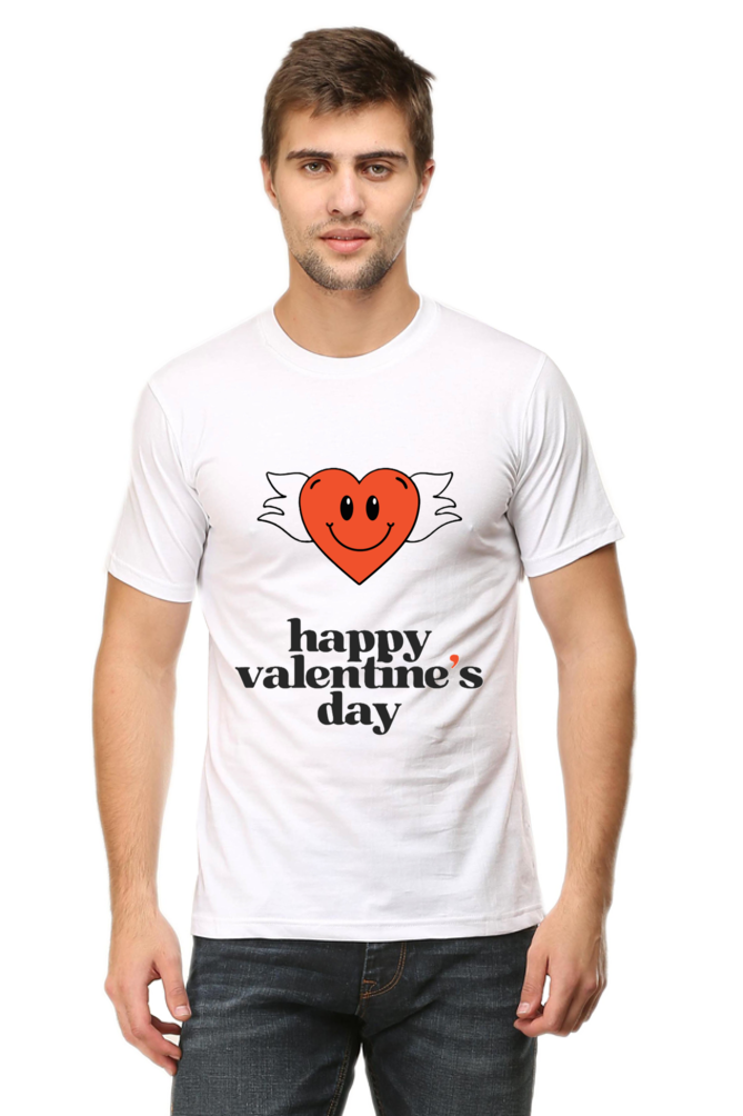 Men's "Happy Valentines Day" Black theme T-shirt