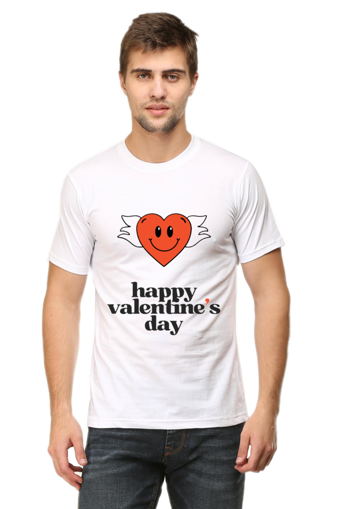 Men's "Happy Valentines Day" Black theme T-shirt