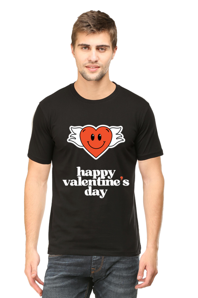 Men's Happy Valentines Day" White theme T-shirt
