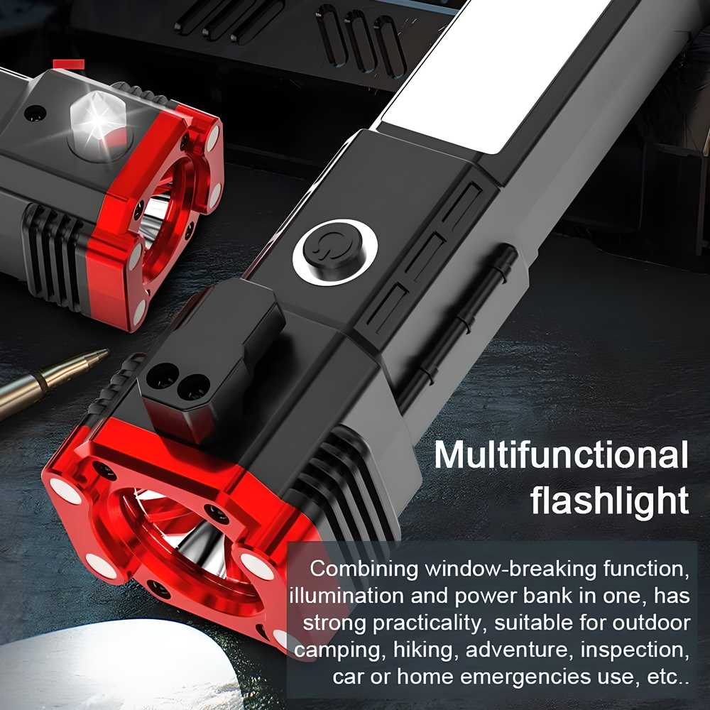 Portable Rechargeable Torch LED Flashlight - Gadget