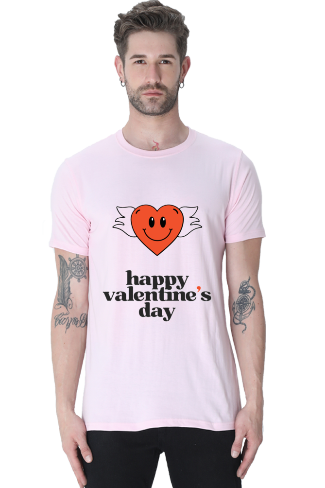 Men's "Happy Valentines Day" Black theme T-shirt