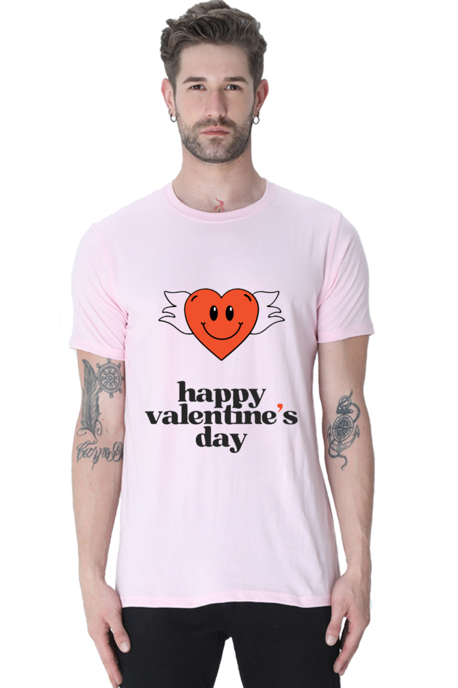 Men's "Happy Valentines Day" Black theme T-shirt