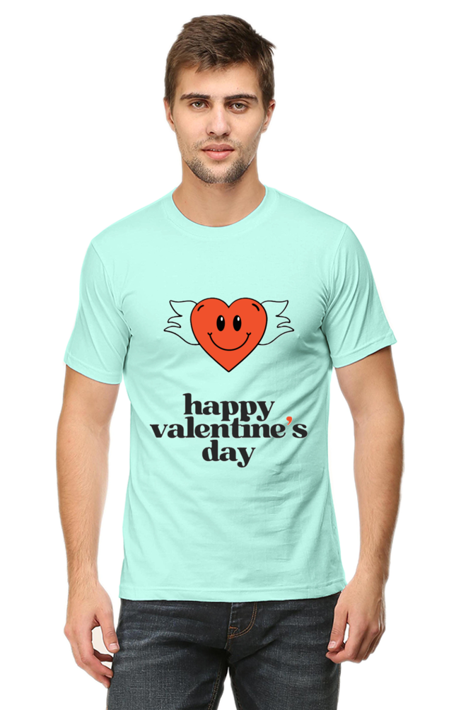 Men's "Happy Valentines Day" Black theme T-shirt