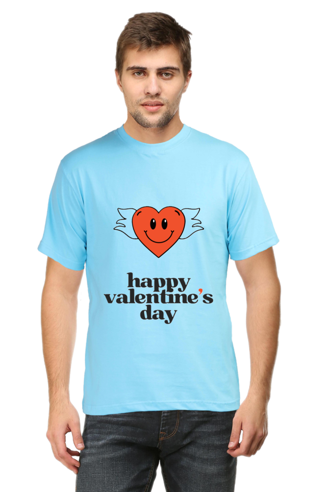 Men's "Happy Valentines Day" Black theme T-shirt
