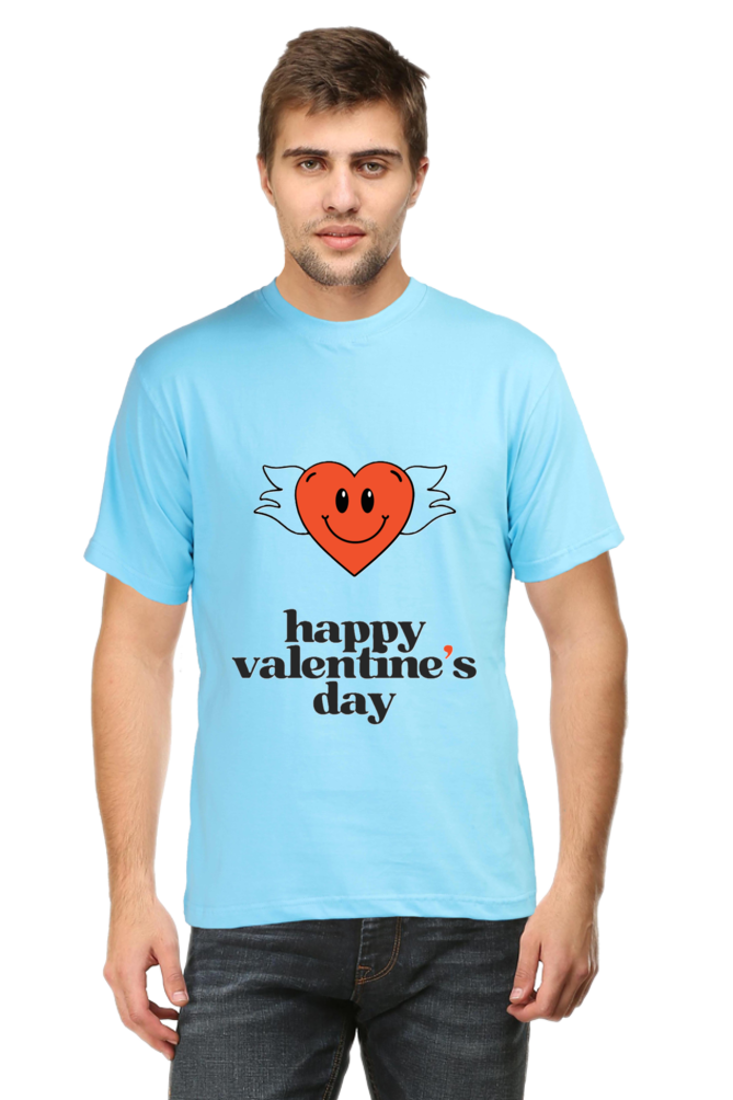 Men's "Happy Valentines Day" Black theme T-shirt