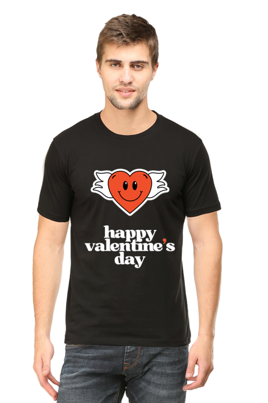 Men's Happy Valentines Day" White theme T-shirt
