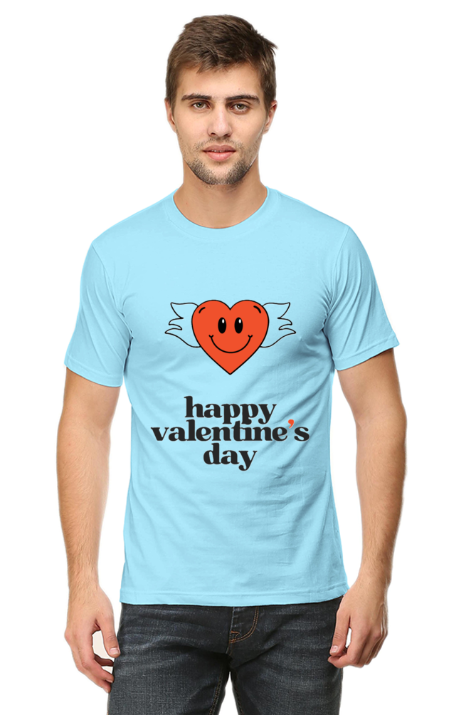 Men's "Happy Valentines Day" Black theme T-shirt