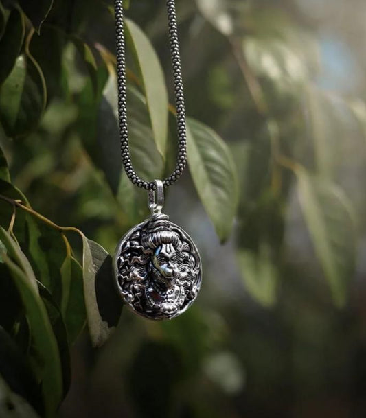 Hanuman Ji Pendant Oxodaised Silver Chain - 5% Off on online payment